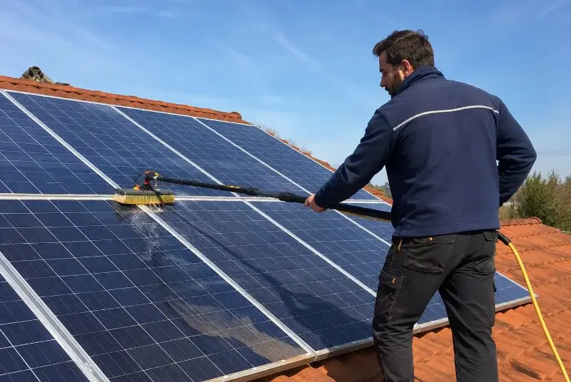 Nettoyage et entretien de panneaux solaires à la Tour-sur-Orb